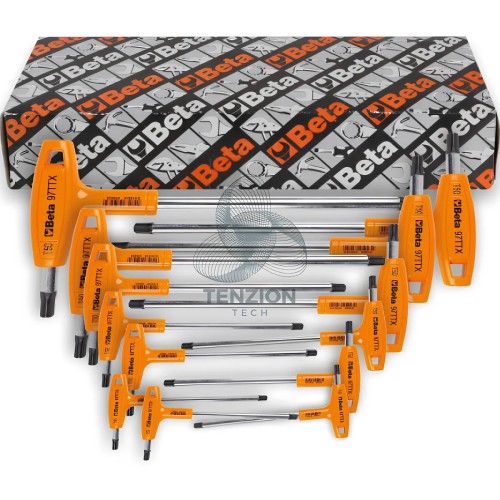 Set 13 Chiavi Maschio Piegate Torx Con Impugnatura T6-T50