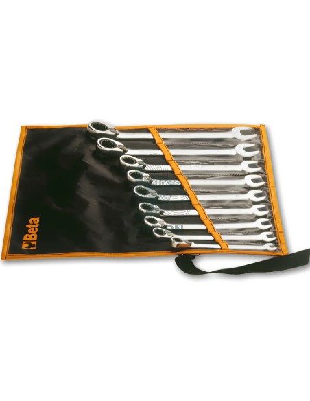 Set 9 Chiavi Combinate A Cricchetto Reversibili 8-19mm In Busta