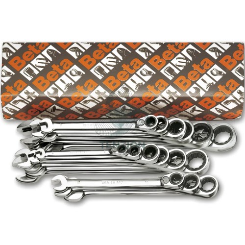 Set 15 Chiavi Combinate A Cricchetto Reversibili 6-22mm