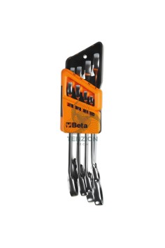 Set 8 Chiavi Combinate A Cricchetto Reversibili 8-19mm Su Supporto Compatto