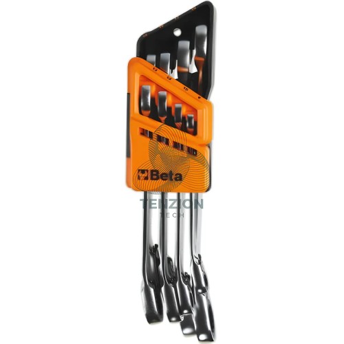 Set 8 Chiavi Combinate A Cricchetto Reversibili 8-19mm Su Supporto Compatto