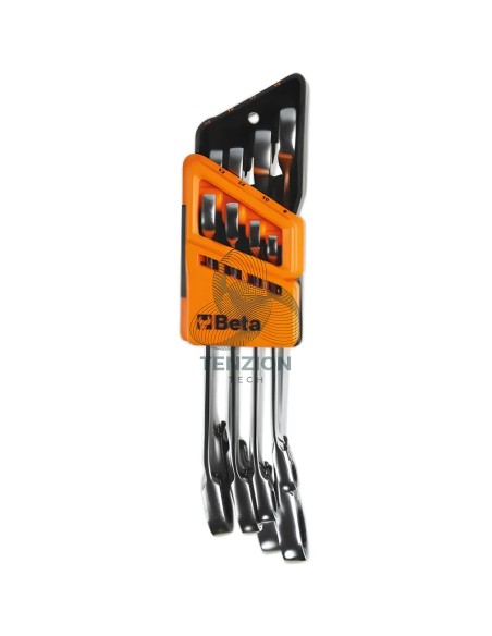 Set 8 Chiavi Combinate A Cricchetto Reversibili 8-19mm Su Supporto Compatto