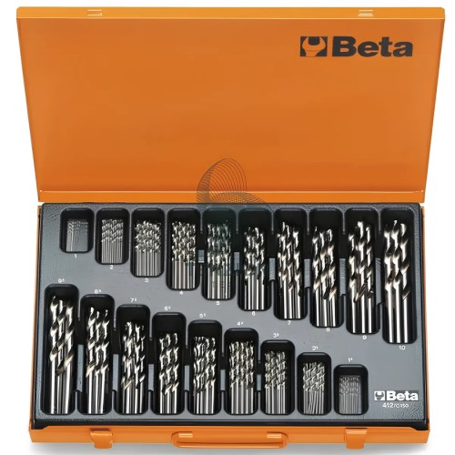 Set 150 Punte Elicoidali Cilindriche HSS Serie Corta Lucide Ø1-10mm