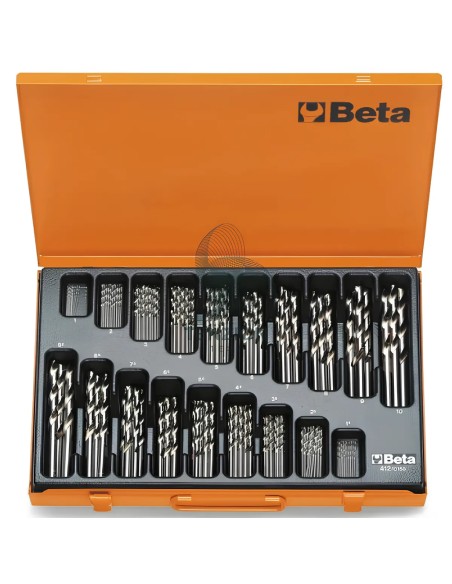 Set 150 Punte Elicoidali Cilindriche HSS Serie Corta Lucide Ø1-10mm
