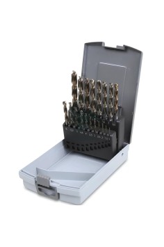 Set 49 Punte Elicoidali Cilindriche HSS-Co 8% Serie Corta Ø1-13x0,25mm