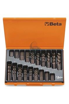 Set 116 Punte Elicoidali Cilindriche HSS-Co 8% Serie Corta Ø1-10mm