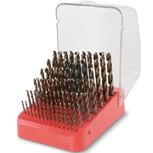 Set 91 Punte Elicoidali Cilindriche HSS-Co 8% Serie Corta Ø1-10x0,10mm