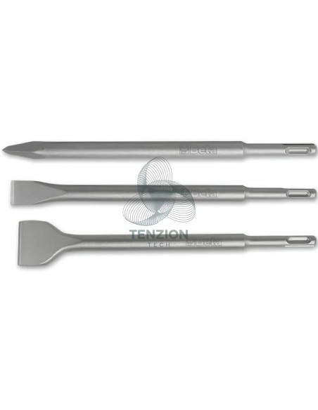 Set 3 Scalpelli Per Edilizia Attacco SDS Plus