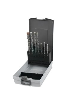 Set 7 Punte Per Muratura Corpo Fresato Placchetta Metallo Duro Ø5-12mm 2