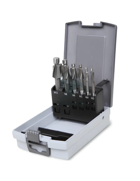 Set 6 Svasatori Con Perno Guida Grado Fine HSS M3-M10