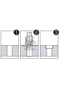 Set 6 Svasatori Con Perno Guida Grado Fine HSS M3-M10 2