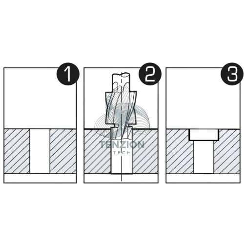 Set 6 Svasatori Con Perno Guida Grado Fine HSS M3-M10