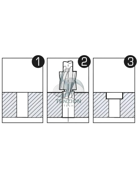 Set 6 Svasatori Con Perno Guida Grado Fine HSS M3-M10