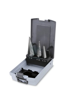 Set 3 Frese Coniche A Gradino HSS Ø4-30mm