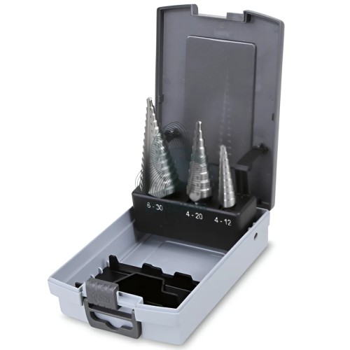 Set 3 Frese Coniche A Gradino HSS Ø4-30mm
