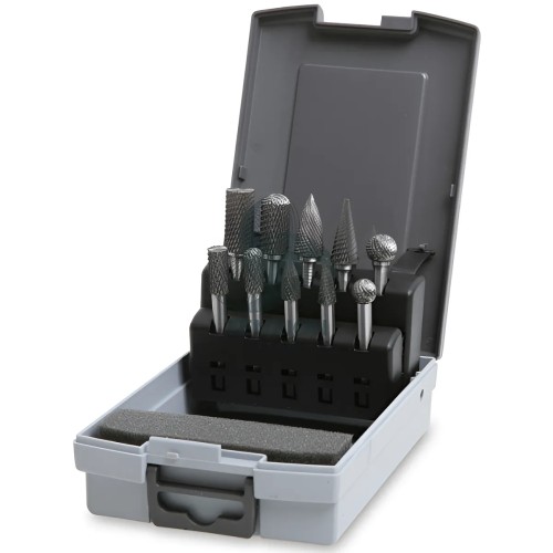 Set 10 Lime Rotative In Metallo Duro Ø8-12mm