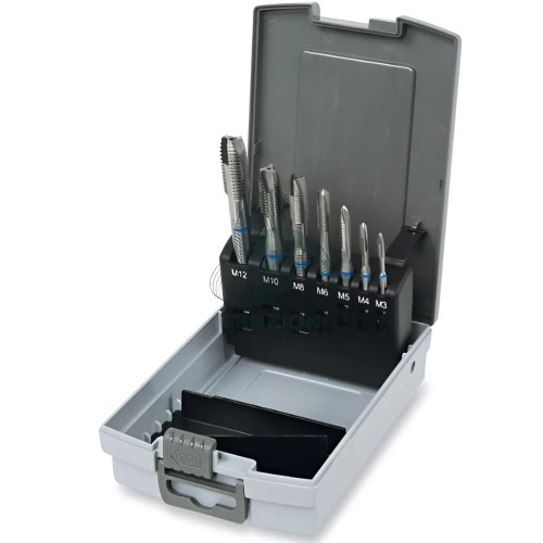 Set 7 Maschi A Macchina Per Fori Passanti Passo Grosso HSS M3-M12