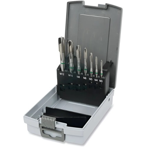 Set 7 Maschi A Macchina Per Fori Ciechi Passo Grosso HSS M3-M12