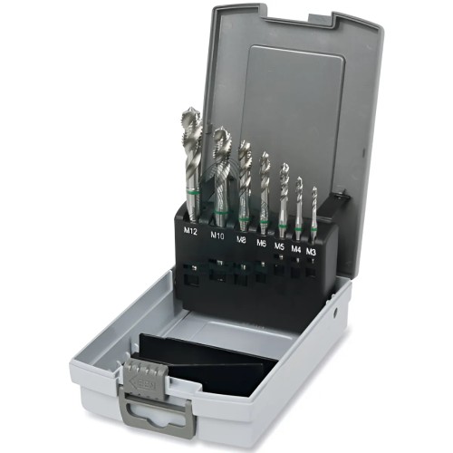 Set 7 Maschi A Macchina Per Fori Ciechi Passo Grosso HSS-Co 5% M3-M12