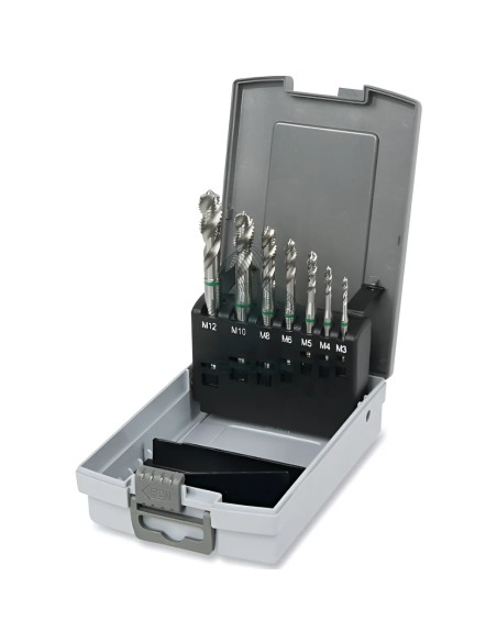 Set 7 Maschi A Macchina Per Fori Ciechi Passo Grosso HSS-Co 5% M3-M12