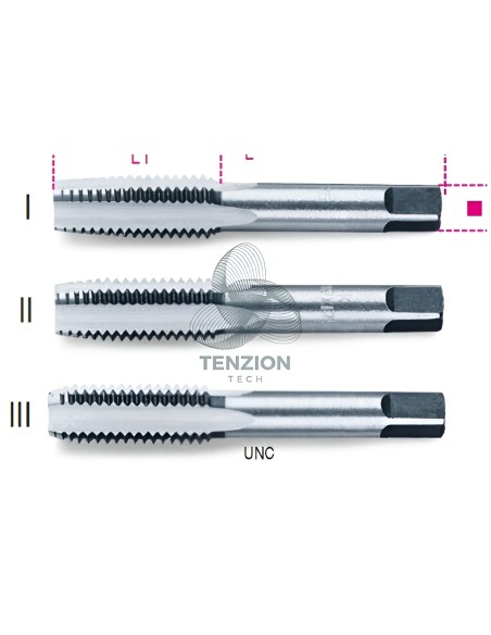 Serie 3 Maschi A Mano UNC Acciaio Al Cromo Sgrossatore Intermedio Finitore