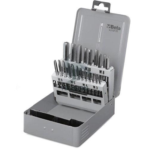 Set 21 Maschi A Mano Passo Grosso HSS Sgrossatore Intermedio Finitore M3-M12