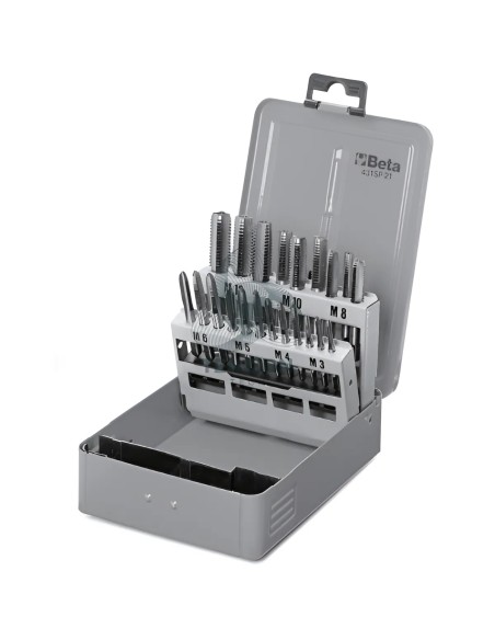 Set 21 Maschi A Mano Passo Grosso HSS Sgrossatore Intermedio Finitore M3-M12