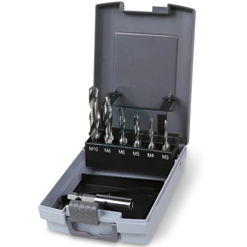 Set 6 Punte Per Foratura Filettatura Svasatura 1/4" HSS M3-M10