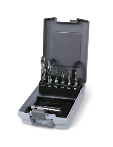 Set 6 Punte Per Foratura Filettatura Svasatura 1/4" HSS M3-M10