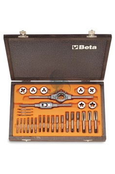 Set Maschi Filiere Accessori Acciaio Al Cromo In Valigetta