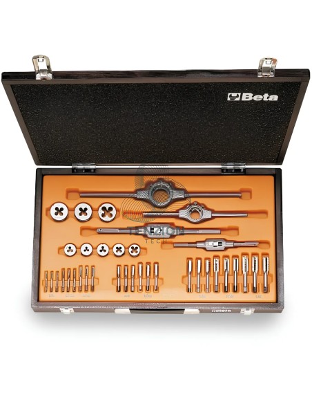 Set Maschi Filiere Accessori Filettatura Whitworth Acciaio Al Cromo In Valigetta
