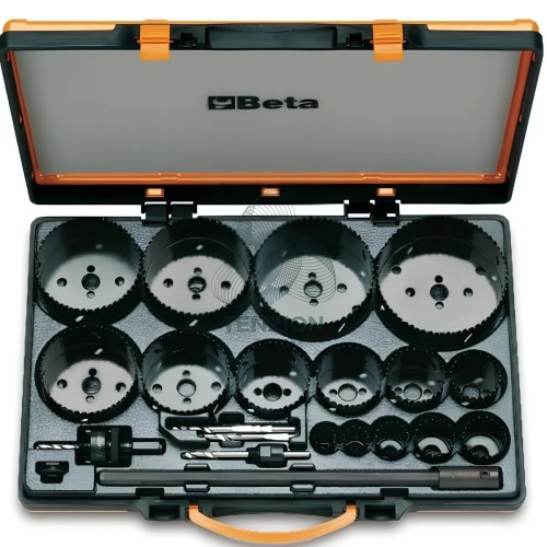 Set 21 Seghe A Tazza Bimetalliche HSS-Co 8% Ø19-114mm Con Accessori