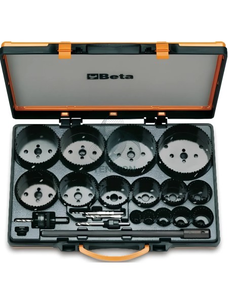 Set 21 Seghe A Tazza Bimetalliche HSS-Co 8% Ø19-114mm Con Accessori