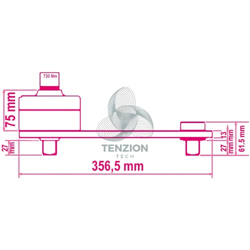 Moltiplicatore Di Coppia Destrorso Sinistrorso 1" 2700Nm Rapporto 3,8:1
