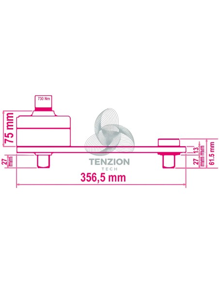 Moltiplicatore Di Coppia Destrorso Sinistrorso 1" 2700Nm Rapporto 3,8:1