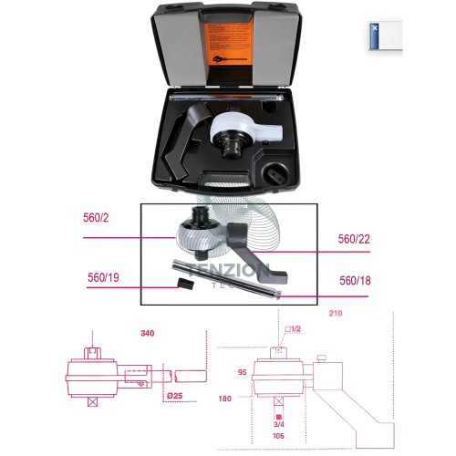 Moltiplicatore Di Coppia Destrorso Sinistrorso 3/4" 1300Nm Rapporto 5:1