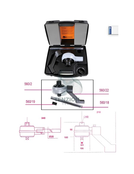 Quadri 3/4" Per Moltiplicatore Beta 560/2