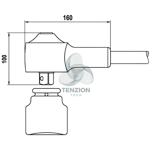 Moltiplicatore Di Coppia Destrorso Sinistrorso 3/4" 1500Nm Rapporto 6,5:1