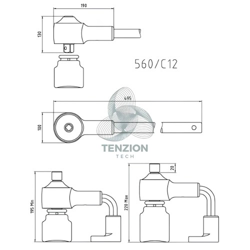 Moltiplicatore Di Coppia Destrorso Sinistrorso 1" 2500Nm Rapporto 12:1