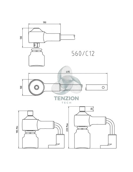 Moltiplicatore Di Coppia Destrorso Sinistrorso 1" 2500Nm Rapporto 12:1