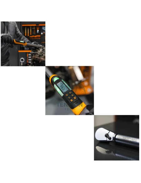 Chiave Dinamometrica Elettronica Wireless Reversibile Coppia Angolo Precisione Destrorsa ±2% Sinistrorsa ±3%