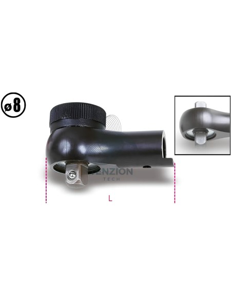 Cricchetto Reversibile Per Barre Dinamometriche Beta 604B/5 604B/10 1/4" Ø8mm