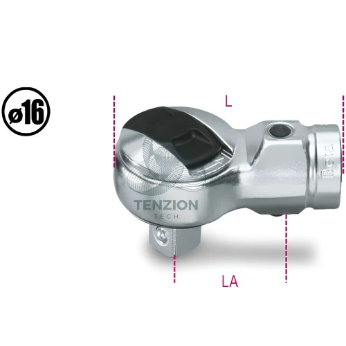Cricchetto Reversibile Per Barre Dinamometriche 1/2" Ø16mm