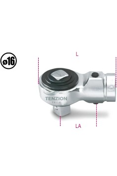 Cricchetto Semplice Per Barre Dinamometriche 1/2" Ø16mm 2