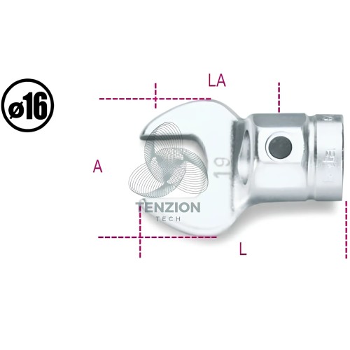 Chiave A Forchetta Per Barre Dinamometriche Ø16mm