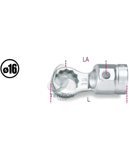Chiave Poligonale Per Barre Dinamometriche Ø16mm