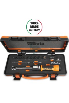 Set Chiave Dinamometrica A Scatto Zero Reset Reversibile Destrorsa 1/4" 5-25Nm Precisione ±3%