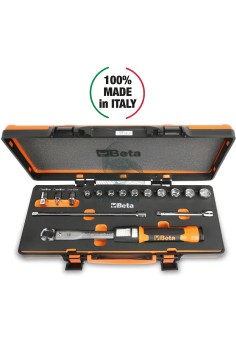 Set Chiave Dinamometrica A Scatto Zero Reset Reversibile Destrorsa 3/8" 10-50Nm Precisione ±3%
