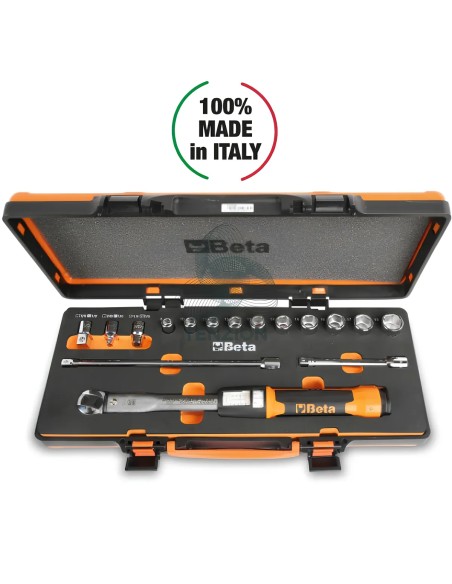Set Chiave Dinamometrica A Scatto Zero Reset Reversibile Destrorsa 3/8" 10-50Nm Precisione ±3%
