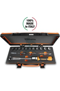 Set Chiave Dinamometrica A Scatto Zero Reset Reversibile Destrorsa 1/2" 20-100Nm Precisione ±3%